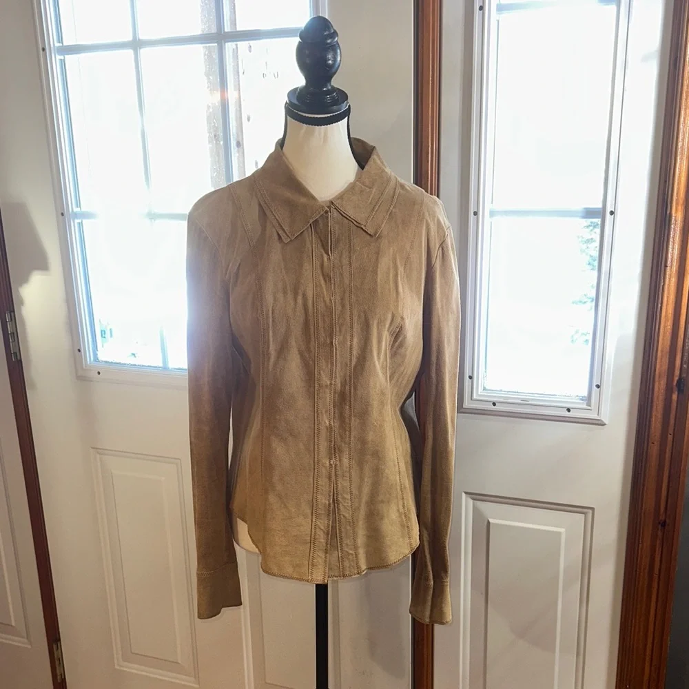 Cache Suede Tan Top - Picture 1 of 13